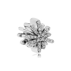 Σύμβολο λουλούδι με πετράδια ασήμι 925