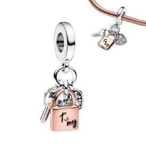 Σύμβολο κρεμαστό τριπλό κλειδαρια κλειδί καρδιά ασήμι 925