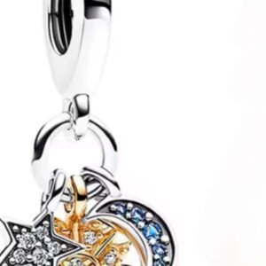 Σύμβολο κρεμαστό αστέρι-ήλιος-φεγγάρι ασήμι 925