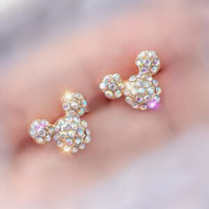 Σκουλαρίκια ασημι 925 Mickey Mouse με πετράδια