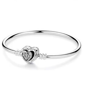 Βραχιόλι σταθερό με κούμπωμα καρδια ατσάλι ( δέχεται σύμβολα)