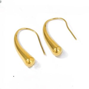 Σκουλαρίκια κρεμαστά χρυσά ανοξείδωτο ατσάλι