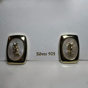 Σκουλαρίκια τετράγωνα χρυσά  ‘τύπου YSL’