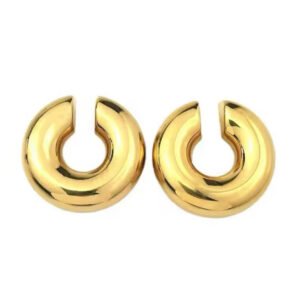 Σκουλαρίκια cuff χρυσά ατσάλι