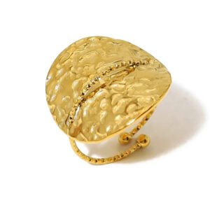 Δαχτυλίδι στρογγυλο με σχέδια χρυσό  αυξομειώνεται ανοξείδωτο ατσάλι