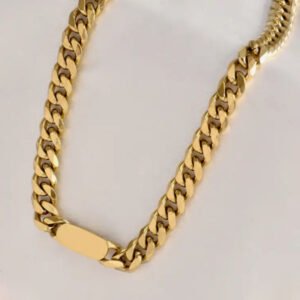 Κολιέ αλυσίδα ατσάλι χρυσό