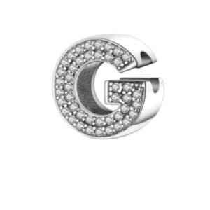 G Σύμβολο με πετράδια ασήμι 925