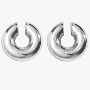 Σκουλαρίκια  cuff ασημί ατσάλι