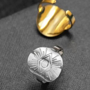 Δαχτυλίδι ασημί μάτι ανοξείδωτο ατσάλι