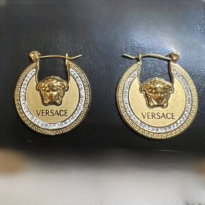 Σκουλαρίκια κρεμαστά ‘τύπου Vercace’ χρυσά ατσάλι