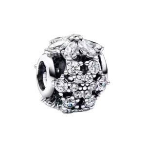 Σύμβολο με πετράδια λουλούδι ασήμι 925