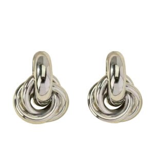 Σκουλαρίκια ασημί καρφωτά ατσάλι (2.2*x1.6*cm)