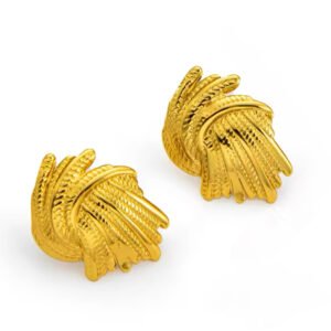 Σκουλαρίκια vintage χρυσά ατσάλι