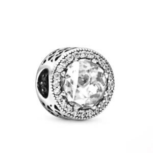Σύμβολο πετράδι σχήμα στρογγυλό με πετράδια ασήμι 925