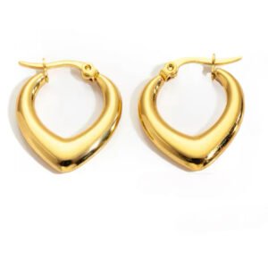 Σκουλαρίκια κρίκοι χρυσά ατσάλι