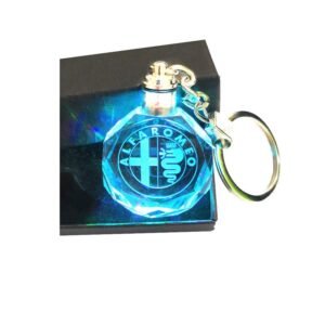 3D Led Μπρελόκ Κρύσταλλο με Λογότυπο Αυτοκινήτου & Μοτοσυκλετών - Alfa Romeo
