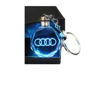 3D Led Μπρελόκ Κρύσταλλο με Λογότυπο Αυτοκινήτου & Μοτοσυκλετών - Audi