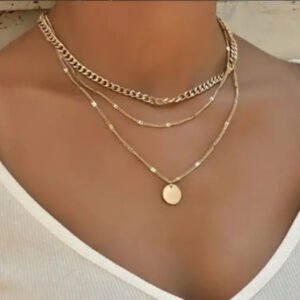 Κολιέ τριπλή αλυσιδα χρυσή