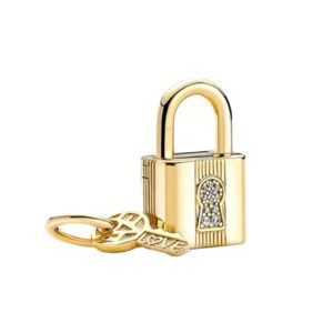 Σύμβολο κλειδαρια με κλειδί χρυσό ασήμι 925