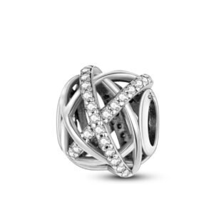 Συμβολο με πετράδια μπάλα πλέξη ασημι 925