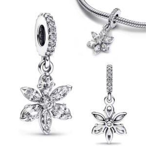 Σύμβολο λουλούδι με πετράδια ασήμι 925