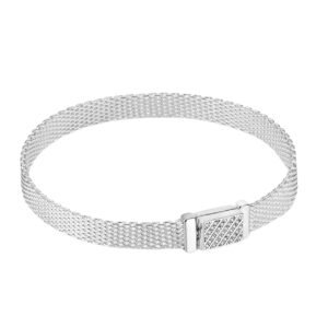 Βραχιολι πλέξη με πετράδια στο κούμπωμα ασήμι 925 - 20cm