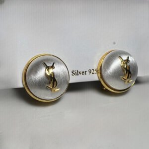Σκουλαρίκια στρογγυλά ‘τύπου YSL’
