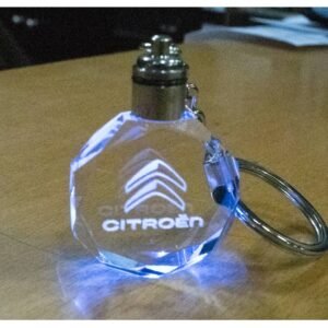 3D Led Μπρελόκ Κρύσταλλο με Λογότυπο Αυτοκινήτου & Μοτοσυκλετών - Citroen