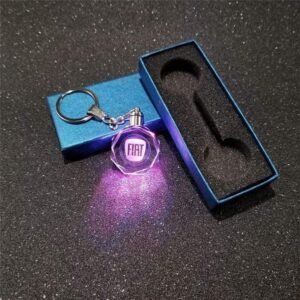 3D Led Μπρελόκ Κρύσταλλο με Λογότυπο Αυτοκινήτου & Μοτοσυκλετών - Fiat