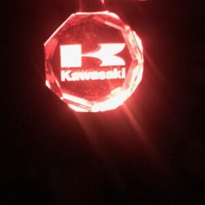 3D Led Μπρελόκ Κρύσταλλο με Λογότυπο Αυτοκινήτου & Μοτοσυκλετών - Kawasaki