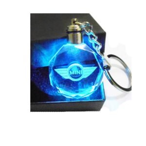 3D Led Μπρελόκ Κρύσταλλο με Λογότυπο Αυτοκινήτου & Μοτοσυκλετών - Mini Cooper