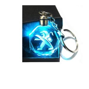 3D Led Μπρελόκ Κρύσταλλο με Λογότυπο Αυτοκινήτου & Μοτοσυκλετών - Peugeot