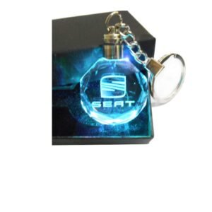 3D Led Μπρελόκ Κρύσταλλο με Λογότυπο Αυτοκινήτου & Μοτοσυκλετών - Seat