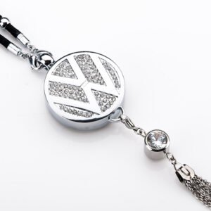 Αρωματικό Μενταγιόν Με Στρας Κρεμαστό Με Κρόσια & Λογότυπο Αυτοκινήτου - Volkswagen