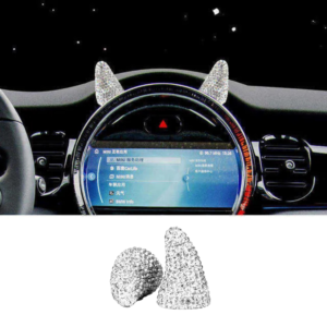 Διακοσμητικά Κερατάκια Με Στρας Για Κοντέρ Αυτοκινήτου – [3 Χρώματα] - Silver