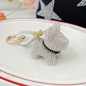 Μπρελόκ Σε Σχήμα Σκυλάκι Με Στρας – [9 Χρώματα] - Silver