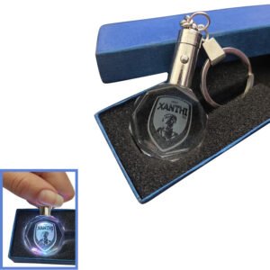 Κρυστάλλινο 3D Led Μπρελόκ Με Λογότυπο Ομάδων - Ξάνθη , With LED