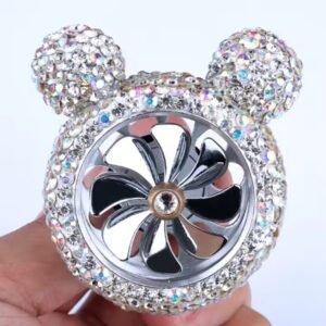 Αρωματικό Αυτοκινήτου Σε Σχέδιο Αρκουδάκι Με Ανεμιστηράκι – [3 Χρώματα] - Silver