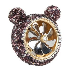 Αρωματικό Αυτοκινήτου Σε Σχέδιο Αρκουδάκι Με Ανεμιστηράκι – [3 Χρώματα] - Purple