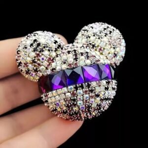 Αρωματικό Αυτοκινήτου Σε Σχέδιο Αρκουδάκι Με Στρας – [3 Χρώματα] - Purple