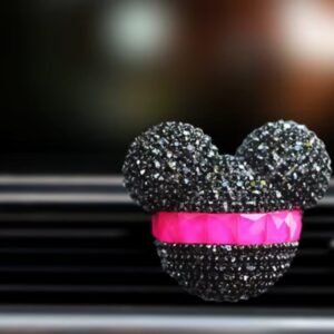 Αρωματικό Αυτοκινήτου Σε Σχέδιο Αρκουδάκι Με Στρας – [3 Χρώματα] - Black