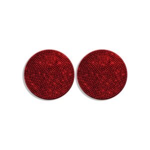 Διακοσμητικά Σουβέρ Αυτοκινήτου Με Στρας – [7 Χρώματα] - Red