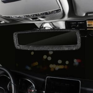 Καθρέφτης Αυτοκινήτου Με Στρας – [5 Χρώματα] - Black