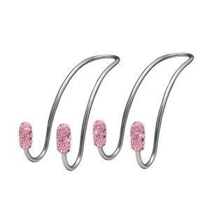 Γάντζοι Πλάτης Καθισμάτων Αυτοκινήτου Με Στρας – [3 Χρώματα] - Pink