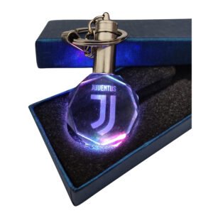 Κρυστάλλινο 3D Led Μπρελόκ Με Λογότυπο Ομάδων - Juventus , With LED
