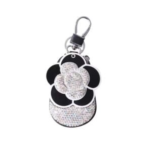 Κλειδοθήκη Με Στρας & Διακοσμητικό Λουλούδι – [2 Χρώμα] - Black