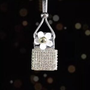 Κρεμαστό Αρωματικό Αυτοκινήτου Με Στρας – [7 Χρώματα] - Silver