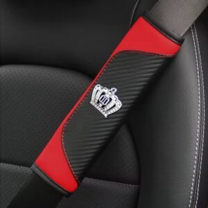 Μαξιλαράκια Ζώνης Αυτοκινήτου Με Στέμμα – [3 Χρώματα] - Red