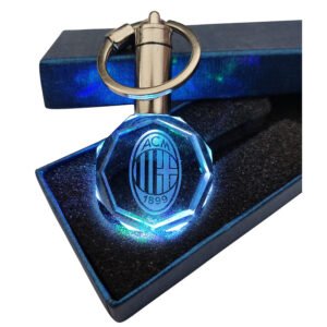 Κρυστάλλινο 3D Led Μπρελόκ Με Λογότυπο Ομάδων - Milan , With LED
