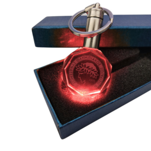 Κρυστάλλινο 3D Led Μπρελόκ Με Λογότυπο Ομάδων - Ολυμπιακός , With LED